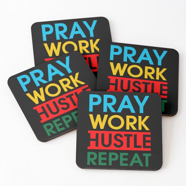 Item preview, Pray Work Husltle Inspirational.  Pray, Work, Hustle, REPEAT. designed and sold by Deano's Designs.