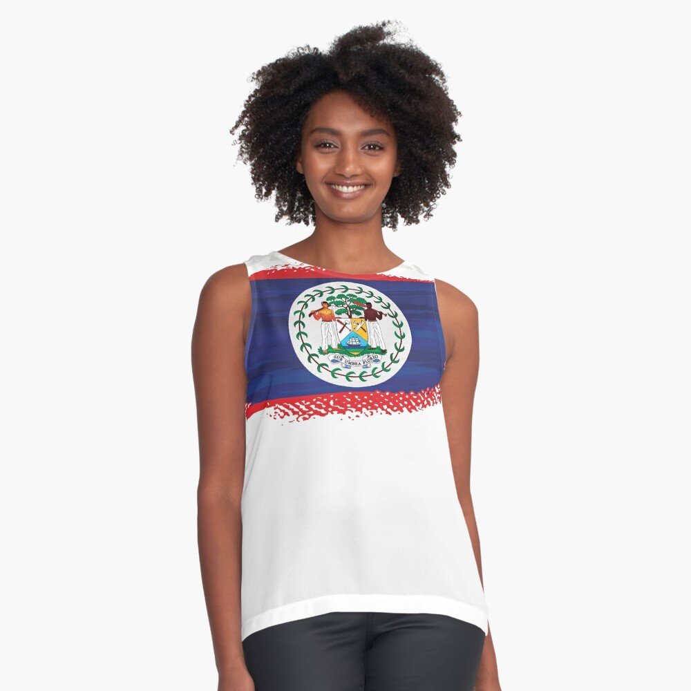 Belize Flag Stencil - Women's Tank Top - Properttees