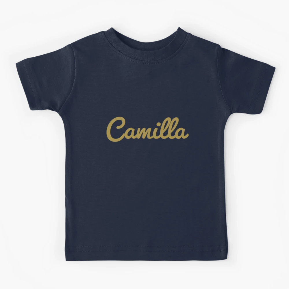 Camilla Name Gold Typography  Kids T-Shirt for Sale by ellenhenry