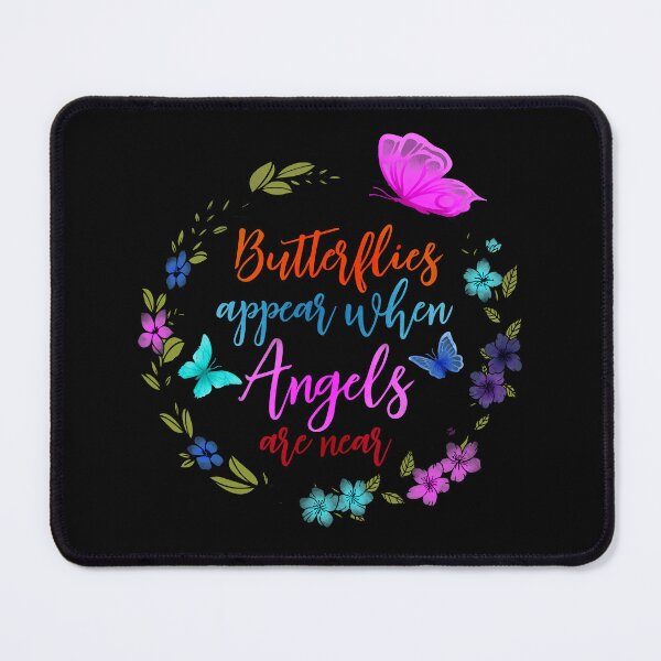 Item preview, Butterflies Appear When Angels Are Near - Inspirational Quote designed and sold by WisdomInspired.