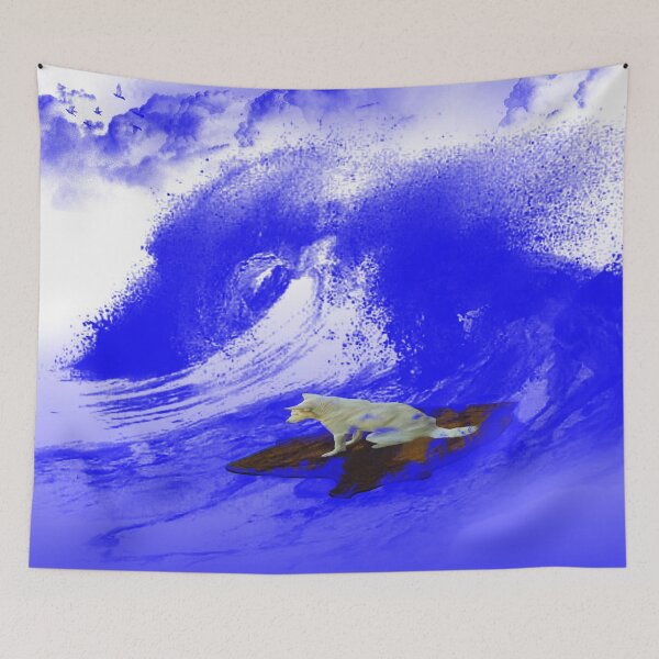 Item preview, A dog lost in the sea waves designed and sold by Bigrow.