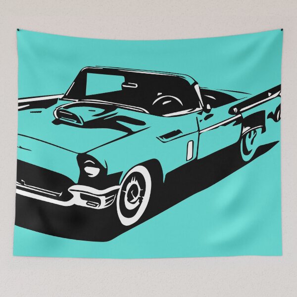 Item preview, 1957 Ford Thunderbird, B&W Artistic Rendering designed and sold by FeatureGifts.
