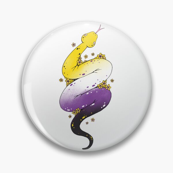 Item preview, Non-Binary Pride Snake designed and sold by -Katlotl-.