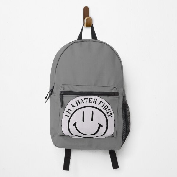 Item preview, I'm A Hater First Gray Smiley Circle designed and sold by Pink Ribbon.