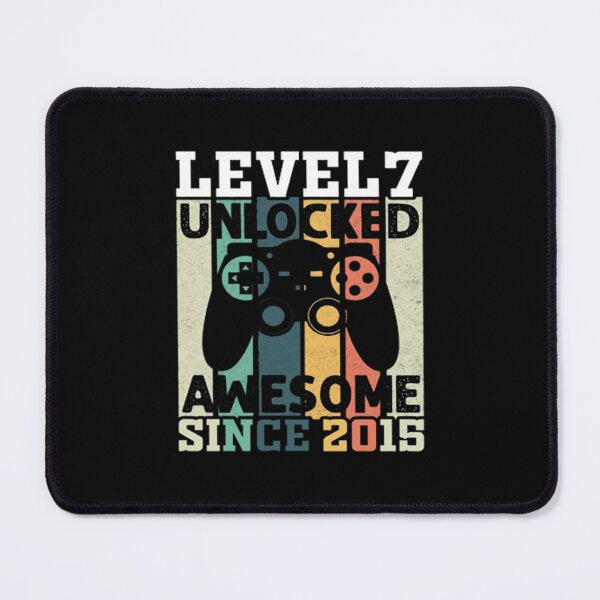 Item preview, Level 7 Unlocked Awesome Since 2015 7th Birthday Gaming T-Shirt designed and sold by VitezCrni.