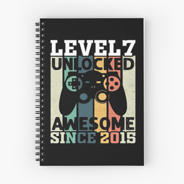 Item preview, Level 7 Unlocked Awesome Since 2015 7th Birthday Gaming T-Shirt designed and sold by VitezCrni.