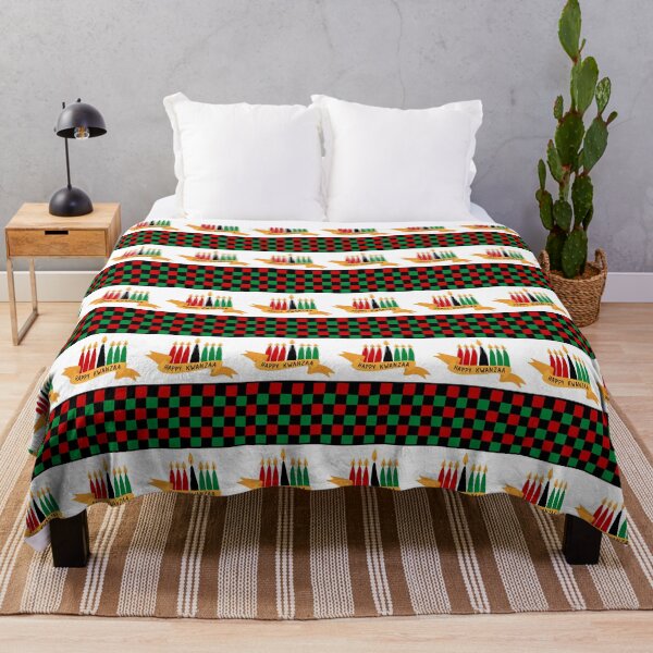 Item preview, Happy Kwanzaa print with kinaras designed and sold by pidzam4e.