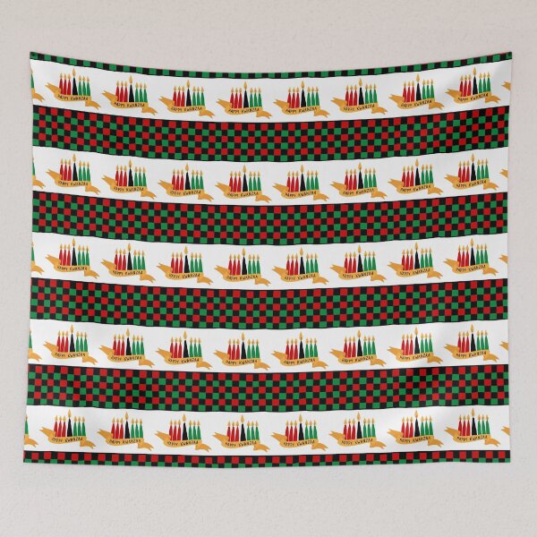 Item preview, Happy Kwanzaa print with kinaras designed and sold by pidzam4e.