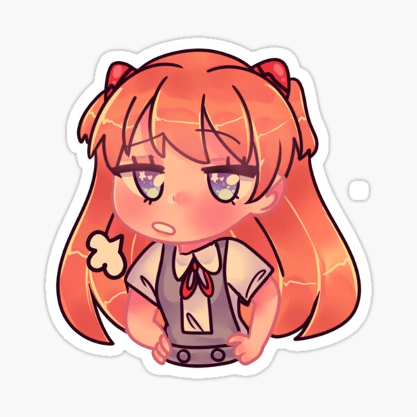 Vista previa del artículo con la obra «Asuka- NGE sticker», diseñado y vendido por perroamarillo.