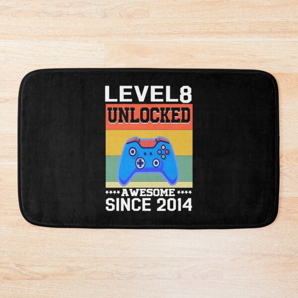 Item preview, Level 8 Unlocked Awesome Since 2014 8th Birthday Gaming T-Shirt designed and sold by VitezCrni.