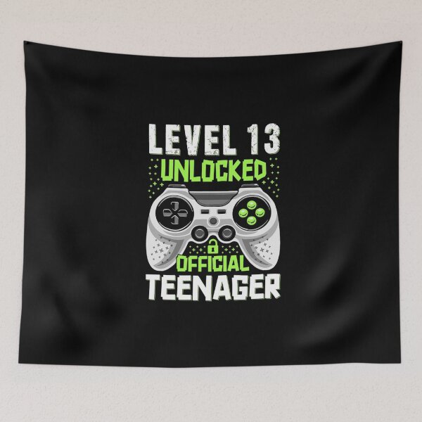 Item preview, Level 13 Unlocked Awesome Since 2009 13th Birthday Gaming T-Shirt designed and sold by VitezCrni.