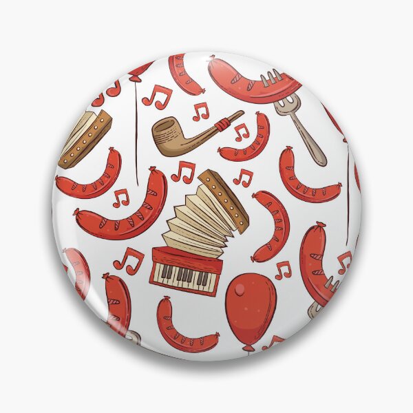 Item preview, Bratwurst and Music Oktoberfest Patternn (White) designed and sold by Geo De la Cruz.