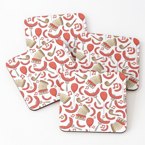 Item preview, Bratwurst and Music Oktoberfest Patternn (White) designed and sold by Geo De la Cruz.