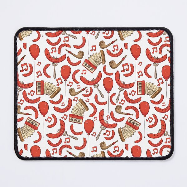 Item preview, Bratwurst and Music Oktoberfest Patternn (White) designed and sold by Geo De la Cruz.