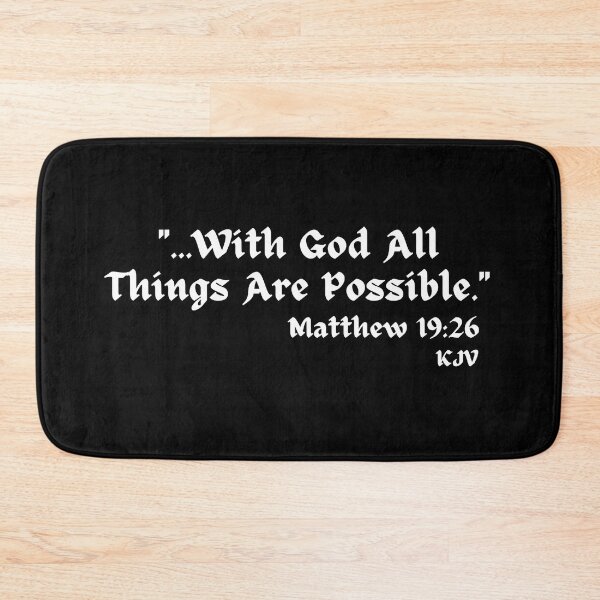 Item preview, With God All Things Are Possible Quote - White Text designed and sold by TheKnightWriter.