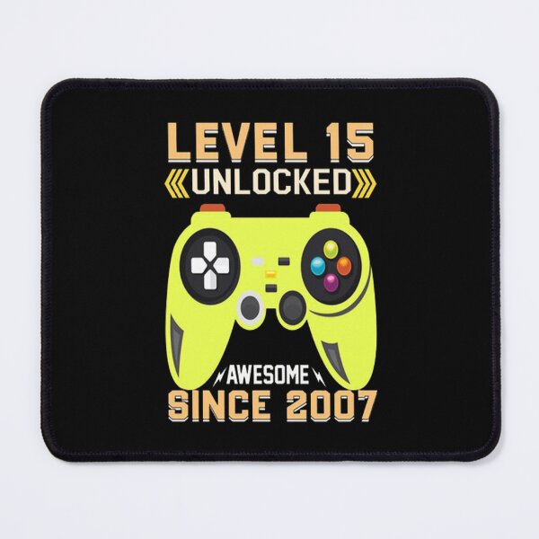 Item preview, Level 15 Unlocked Awesome Since 2007 15th Birthday Gaming T-Shirt designed and sold by VitezCrni.