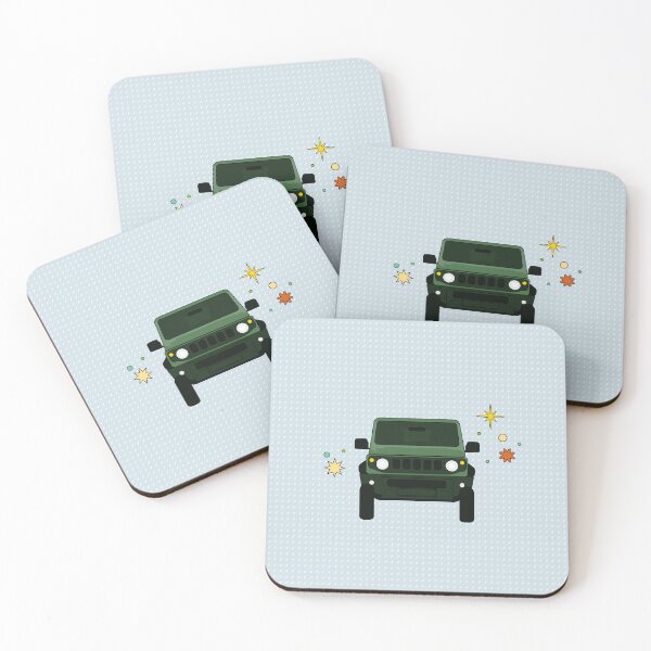 Item preview, Jungle Green Suzuki Jimny - Light Blue Dotted Pattern designed and sold by stoicjimny.