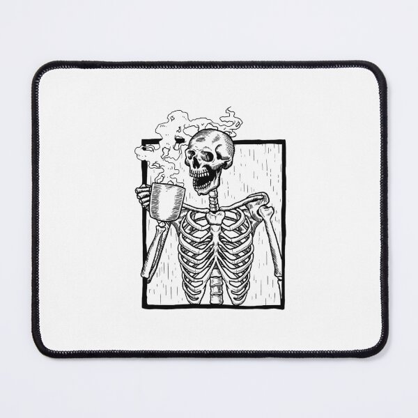 Item preview, Skeleton Vintage Picture with Smiling Skull drinking Coffee Sweatshirt designed and sold by aymanberraadi5.