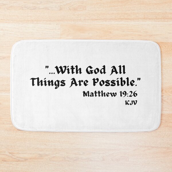 Item preview, With God All Things Are Possible Quote - Black Text designed and sold by TheKnightWriter.