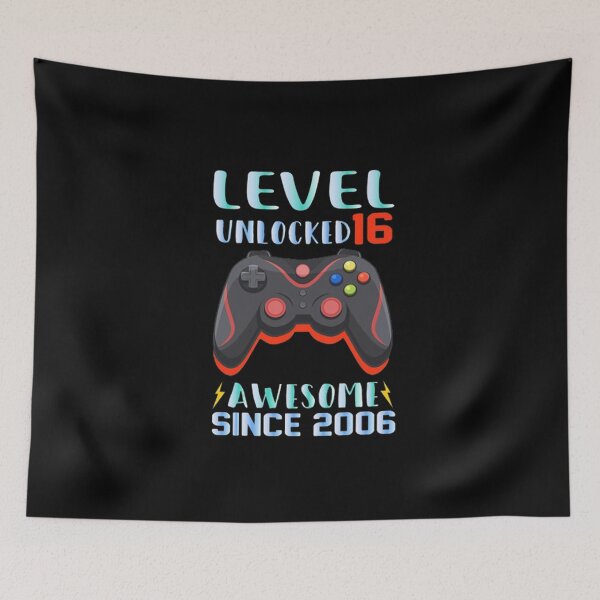 Item preview, Level 16 Unlocked Awesome Since 2006 16th Birthday Gaming T-Shirt designed and sold by VitezCrni.