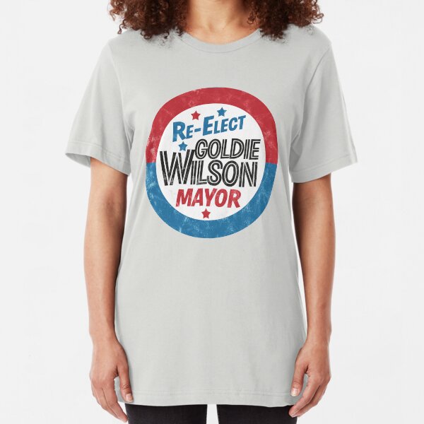 Re-Elect Mayor Goldie Wilson (distressed) Back to the Future Slim Fit T-Shirt