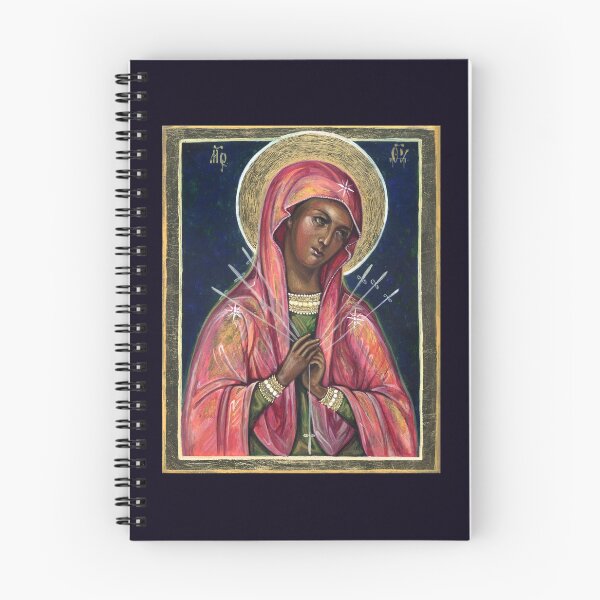 Item preview, Softening of Evil Hearts. Traditional Orthodox icon. Pink dress version. designed and sold by Lala Lotos.