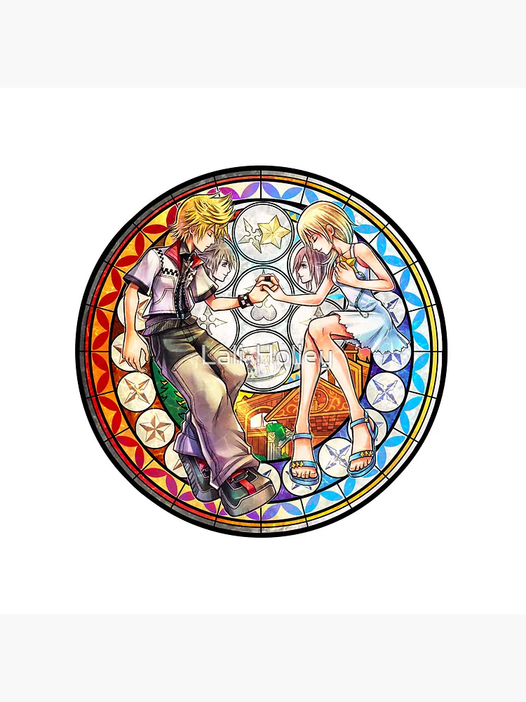 Roxas and Namine Stained Glass Kingdom Hearts Pin by Lali-Holley