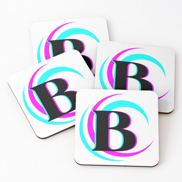 Item preview, Blue Pink Swirl Monogram B designed and sold by Coffee Lifestyle.