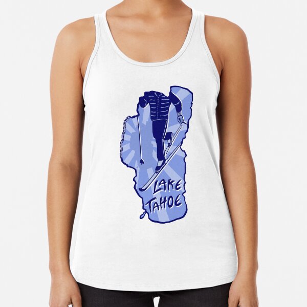 Cross-Country Ski Lake Tahoe Racerback Tank Top