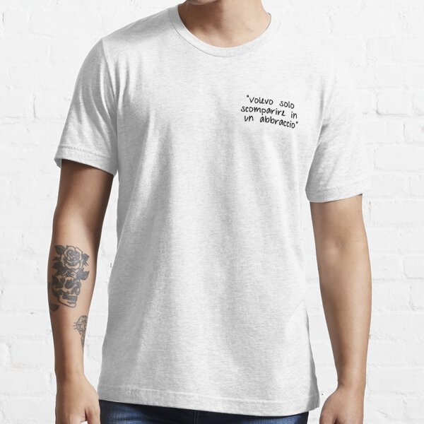 Camiseta esencial for Sale con la obra «CALCUTA - Volevo solo scomparire in  un abbraccio - citazione frasi canzone - cosa mi manchi a fare.» de fuffu