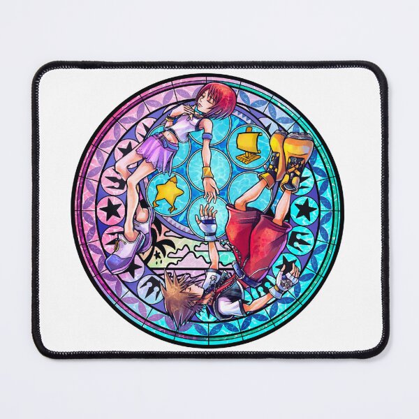 Item preview, Sora and Kairi Stained Glass Kingdom Hearts designed and sold by Lali-Holley.