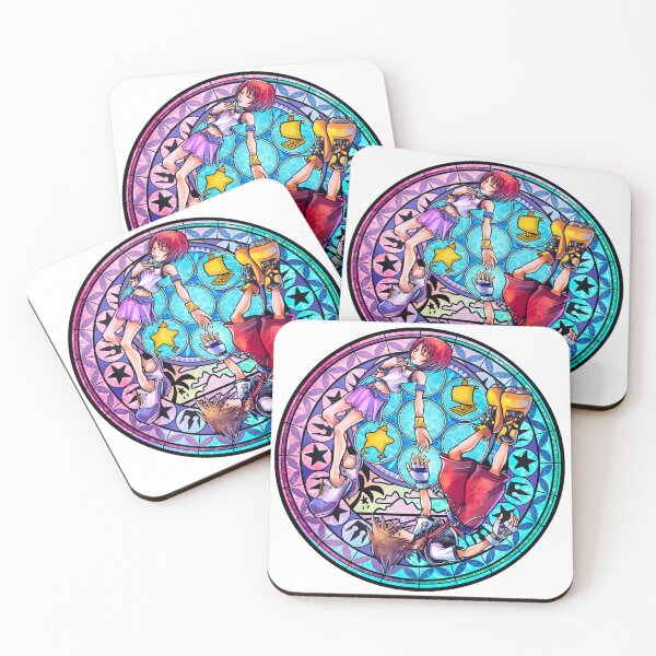 Item preview, Sora and Kairi Stained Glass Kingdom Hearts designed and sold by Lali-Holley.