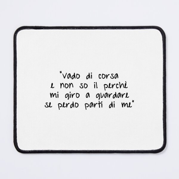 Item preview, CALCUTTA - vado di corsa e non so il perché mi giro a guardare se perdo parte di me - citazione frasi canzone - Frosinone. designed and sold by fuffu.