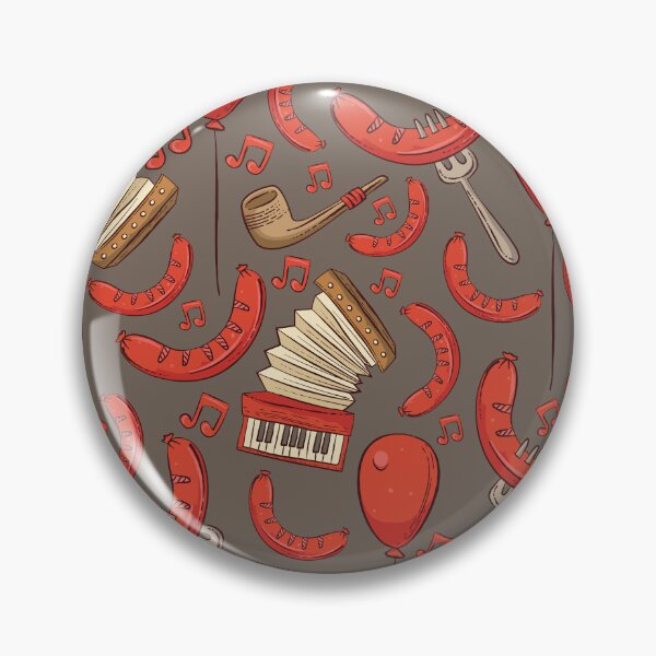 Item preview, Bratwurst and Music Oktoberfest Pattern (Dark Chocolate) designed and sold by Geo De la Cruz.