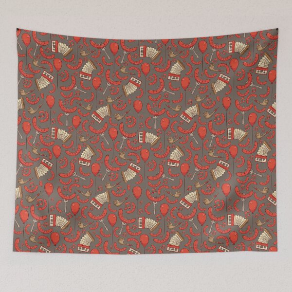 Item preview, Bratwurst and Music Oktoberfest Pattern (Dark Chocolate) designed and sold by Geo De la Cruz.