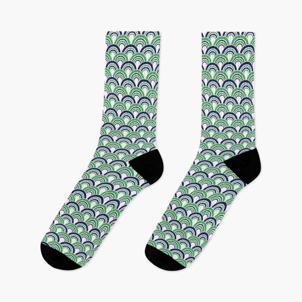 Item preview, Green, Blue and White Rainbow Pattern designed and sold by Coop & Company Designs.