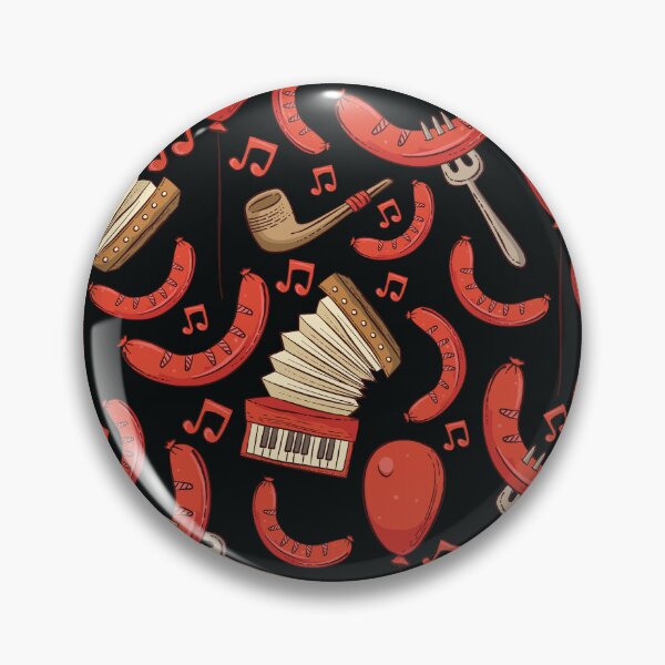 Item preview, Bratwurst and Music Oktoberfest Pattern (Black) designed and sold by Geo De la Cruz.