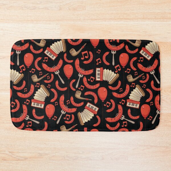 Item preview, Bratwurst and Music Oktoberfest Pattern (Black) designed and sold by Geo De la Cruz.