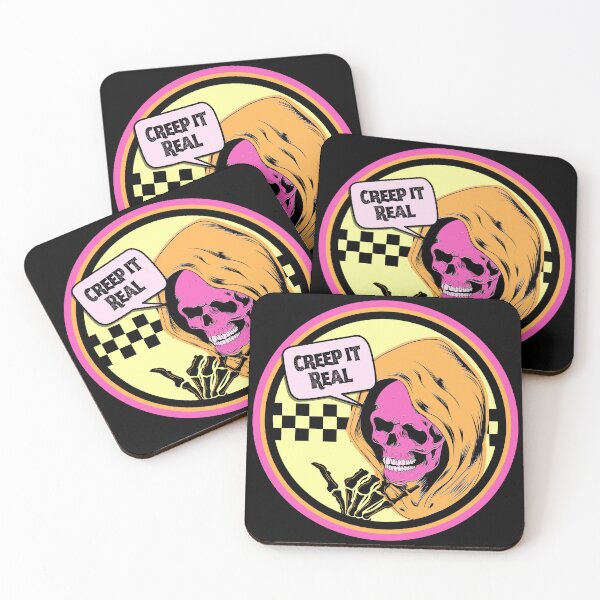 Item preview, Creep it Real, Halloween grim reaper, Neon 80's vibes,  designed and sold by t0xicpezz.