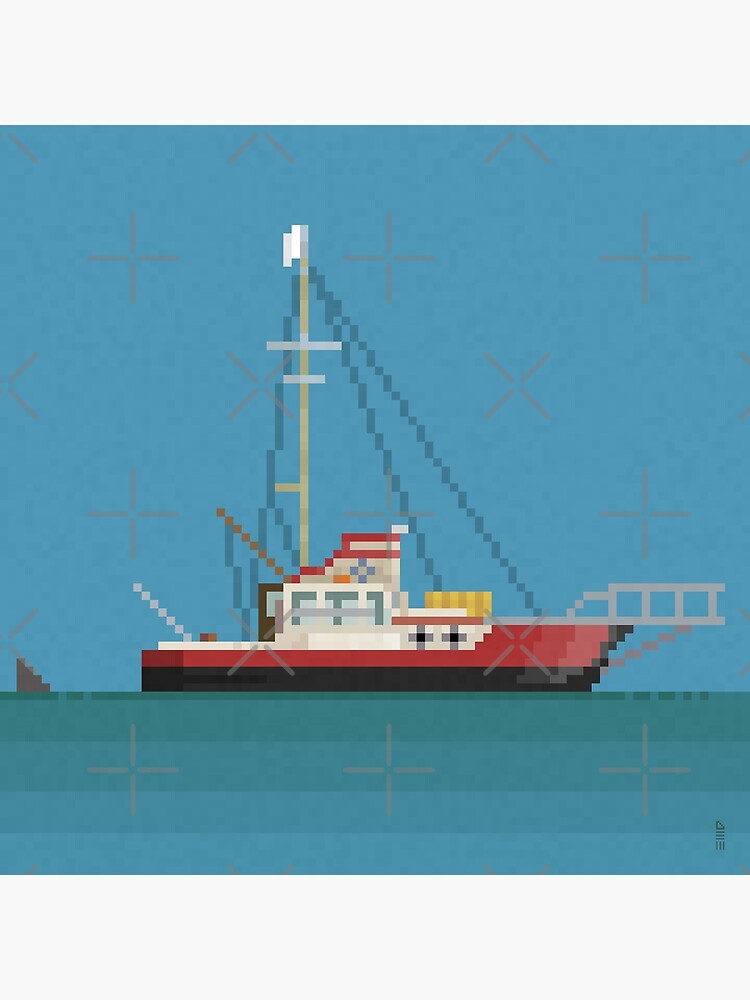 Thumbnail 3 of 3, Poster, Pixel Fishing Boat designed and sold by TheRandomFactor.