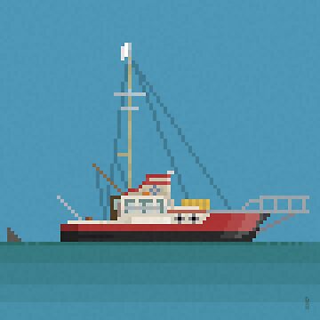 Artwork thumbnail, Pixel Fishing Boat by TheRandomFactor
