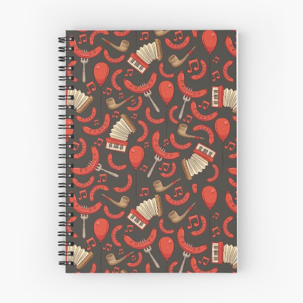 Item preview, Bratwurst and Music Oktoberfest Pattern (Charcoal) designed and sold by Geo De la Cruz.