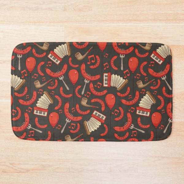 Item preview, Bratwurst and Music Oktoberfest Pattern (Charcoal) designed and sold by Geo De la Cruz.