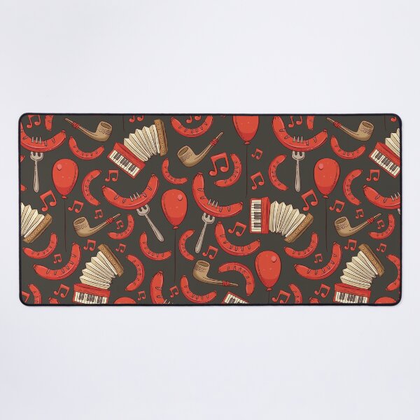Item preview, Bratwurst and Music Oktoberfest Pattern (Charcoal) designed and sold by Geo De la Cruz.