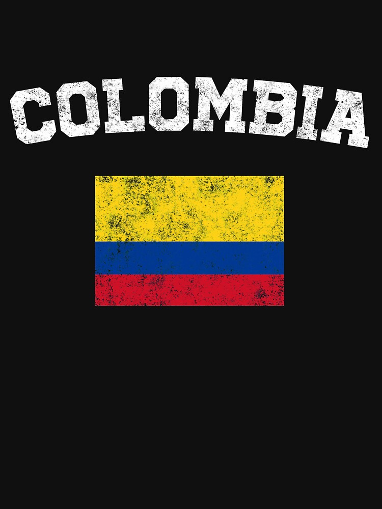 Colombian Flag Shirt Vintage Colombia T Shirt T Shirt By Ozziwar Redbubble 8132