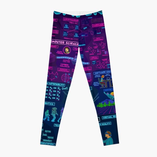 Map of Computer Science Leggings for Sale by DominicWalliman