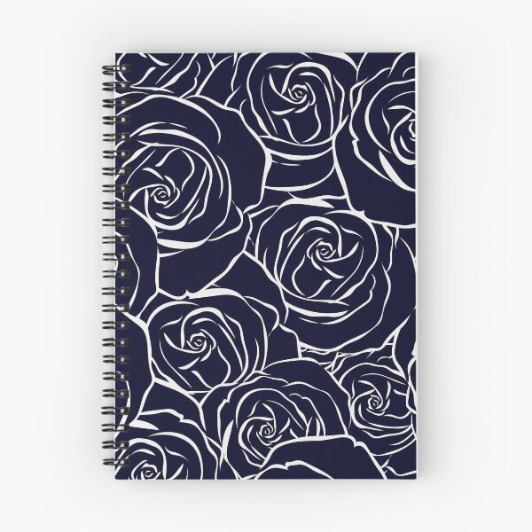 Item preview, Dark blue rose seamless pattern designed and sold by DesignsByMadiha.