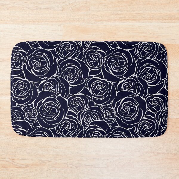 Item preview, Dark blue rose seamless pattern designed and sold by DesignsByMadiha.