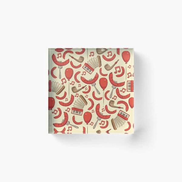 Item preview, Bratwurst and Music Oktoberfest Pattern (Cream) designed and sold by Geo De la Cruz.