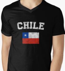 Chilean Flag Shirt - Vintage Chile T-Shirt Men's V-Neck T-Shirt